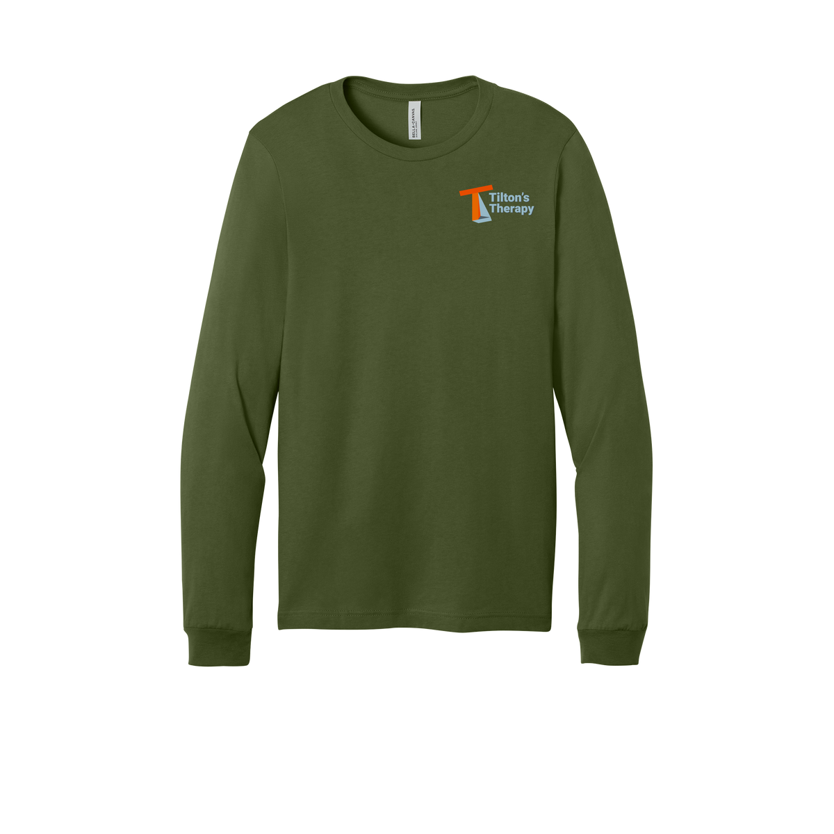 tiltonstherapy-all-season-long-sleeve-tee-dtf-leftchest-3501-olive-flat-front