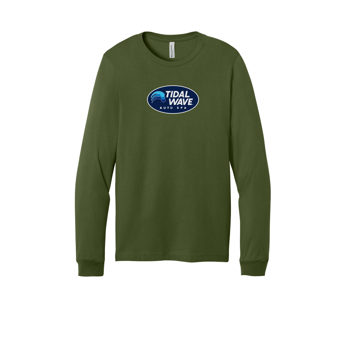 tidalwaveautospa-all-season-long-sleeve-tee-dtf-front-3501-olive-flat-front
