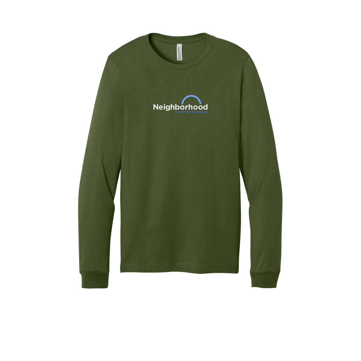 ncschools-all-season-long-sleeve-tee-dtf-front-3501-olive-flat-front