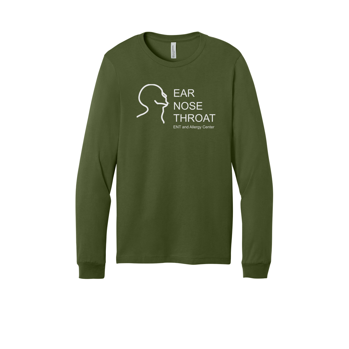 entnwa-all-season-medical-long-sleeve-tee-dtf-front-3501-olive-flat-front