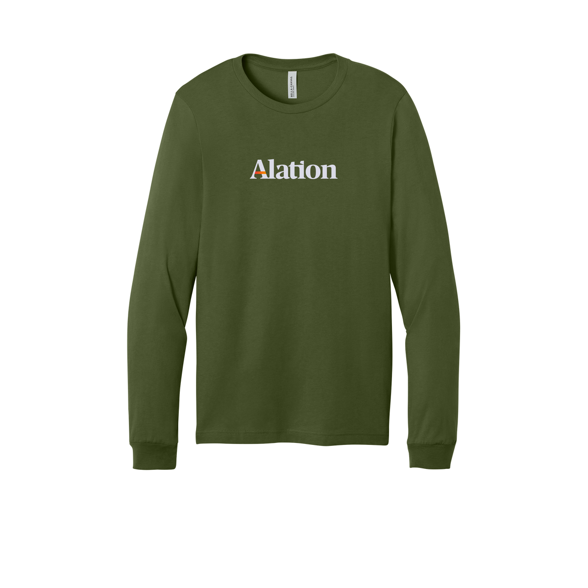 alation-all-season-long-sleeve-tee-dtf-front-3501-olive-flat-front