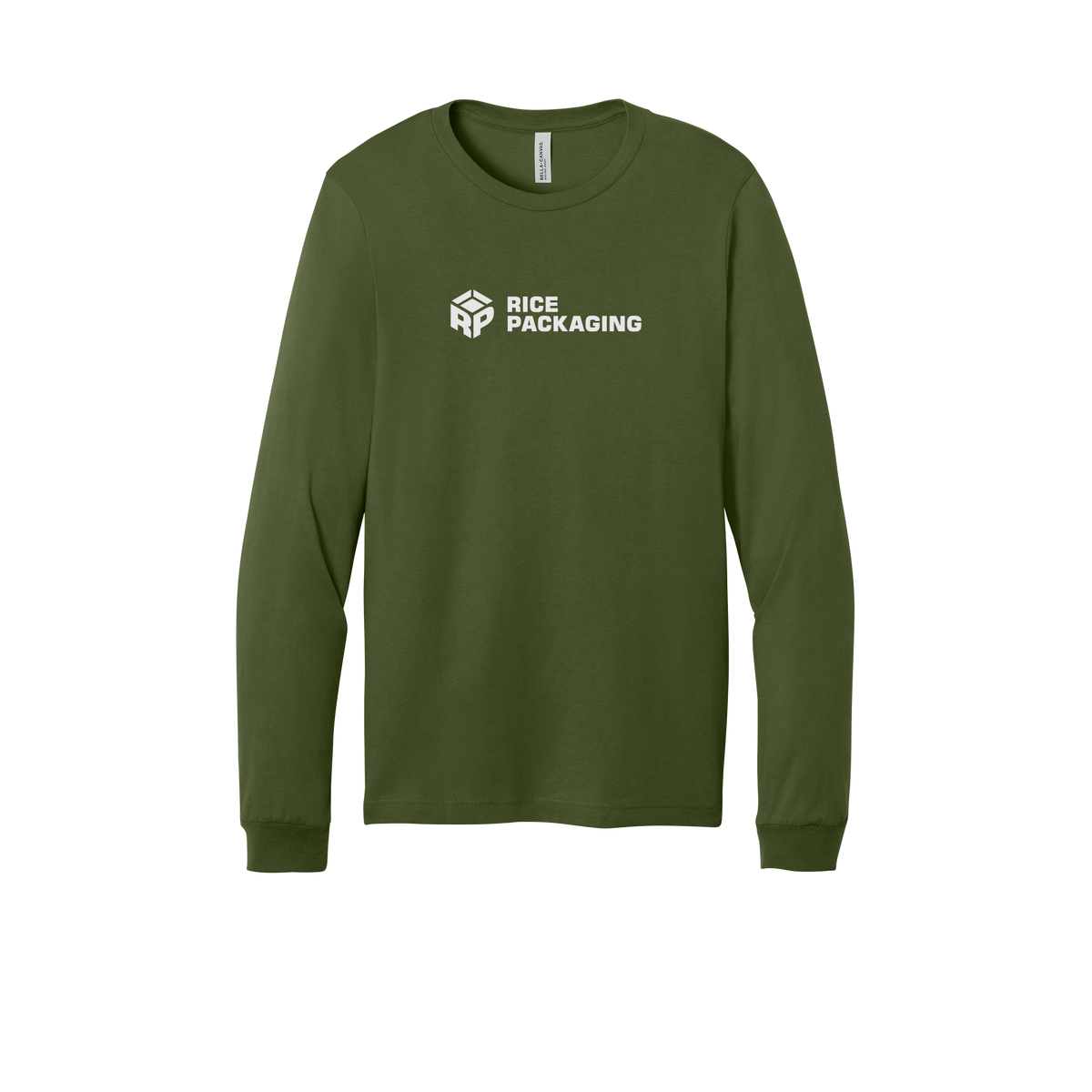 ricepackaging-all-season-long-sleeve-tee-dtf-front-3501-olive-flat-front