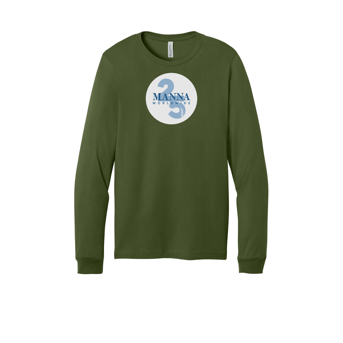 mannaworldwide-all-season-long-sleeve-tee-dtf-front-3501-olive-flat-front