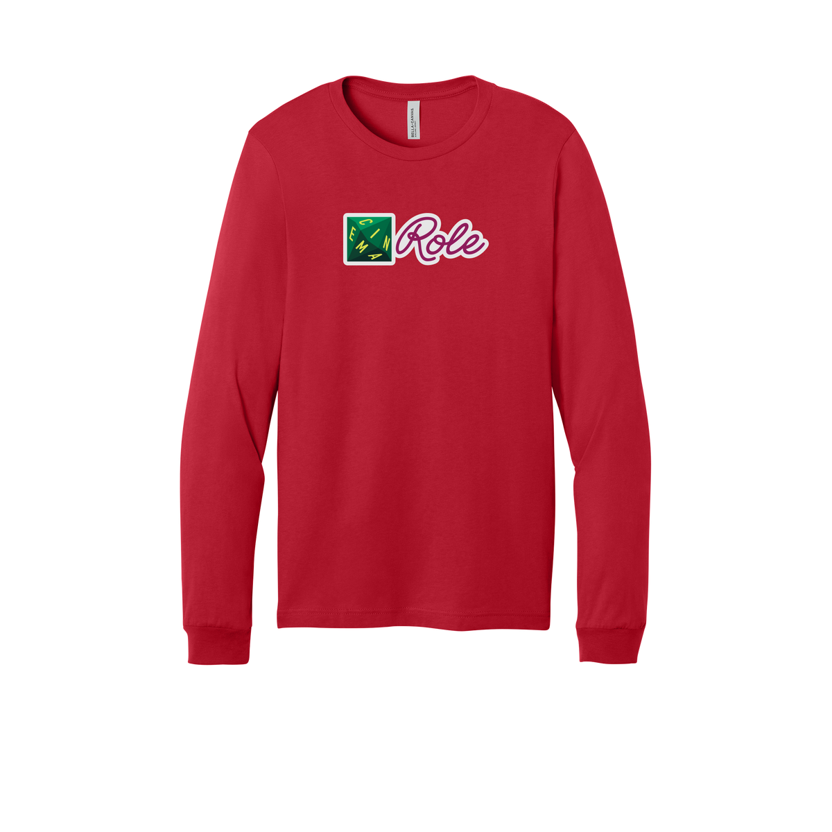 cinemarole-all-season-long-sleeve-tee-dtf-front-3501-red-flat-front