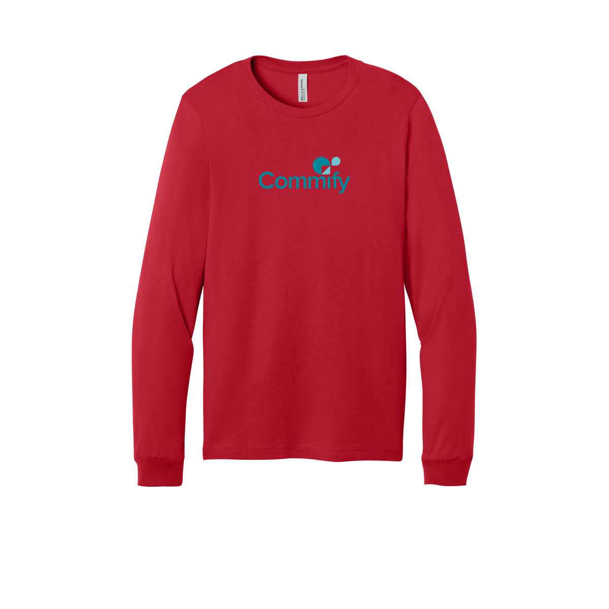 commify-all-season-long-sleeve-tee-dtf-front-3501-red-flat-front