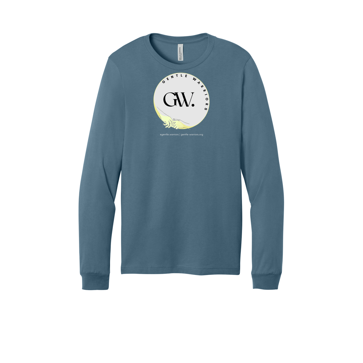 gentle-warriors-all-season-long-sleeve-tee-dtf-front-3501-steelblue-flat-front