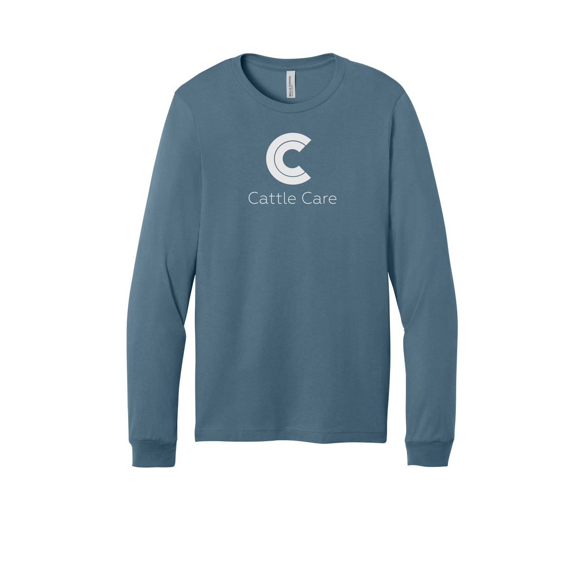 cattle-care-all-season-long-sleeve-tee-dtf-front-3501-steelblue-flat-front