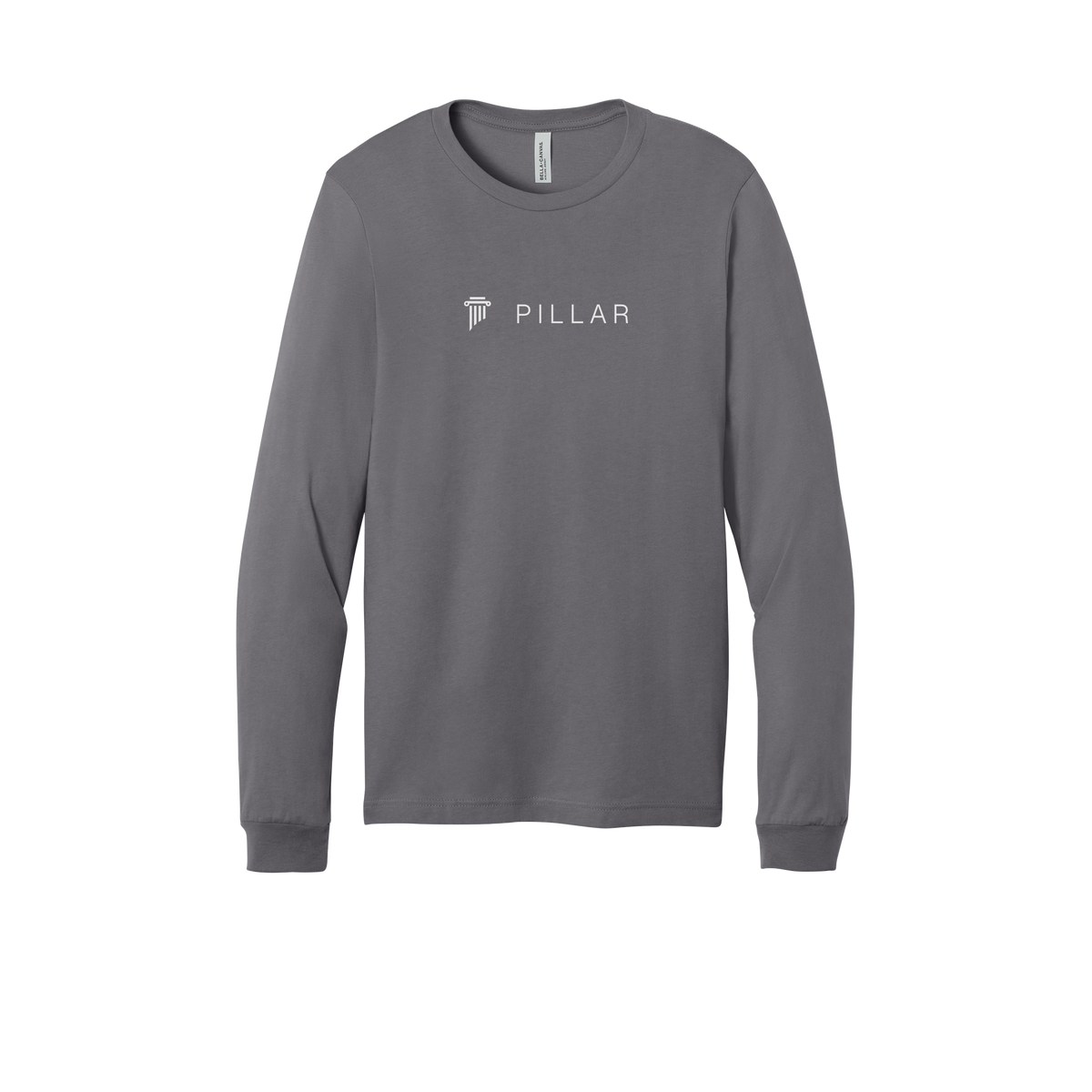pillar-all-season-long-sleeve-tee-dtf-front-3501-storm-flat-front