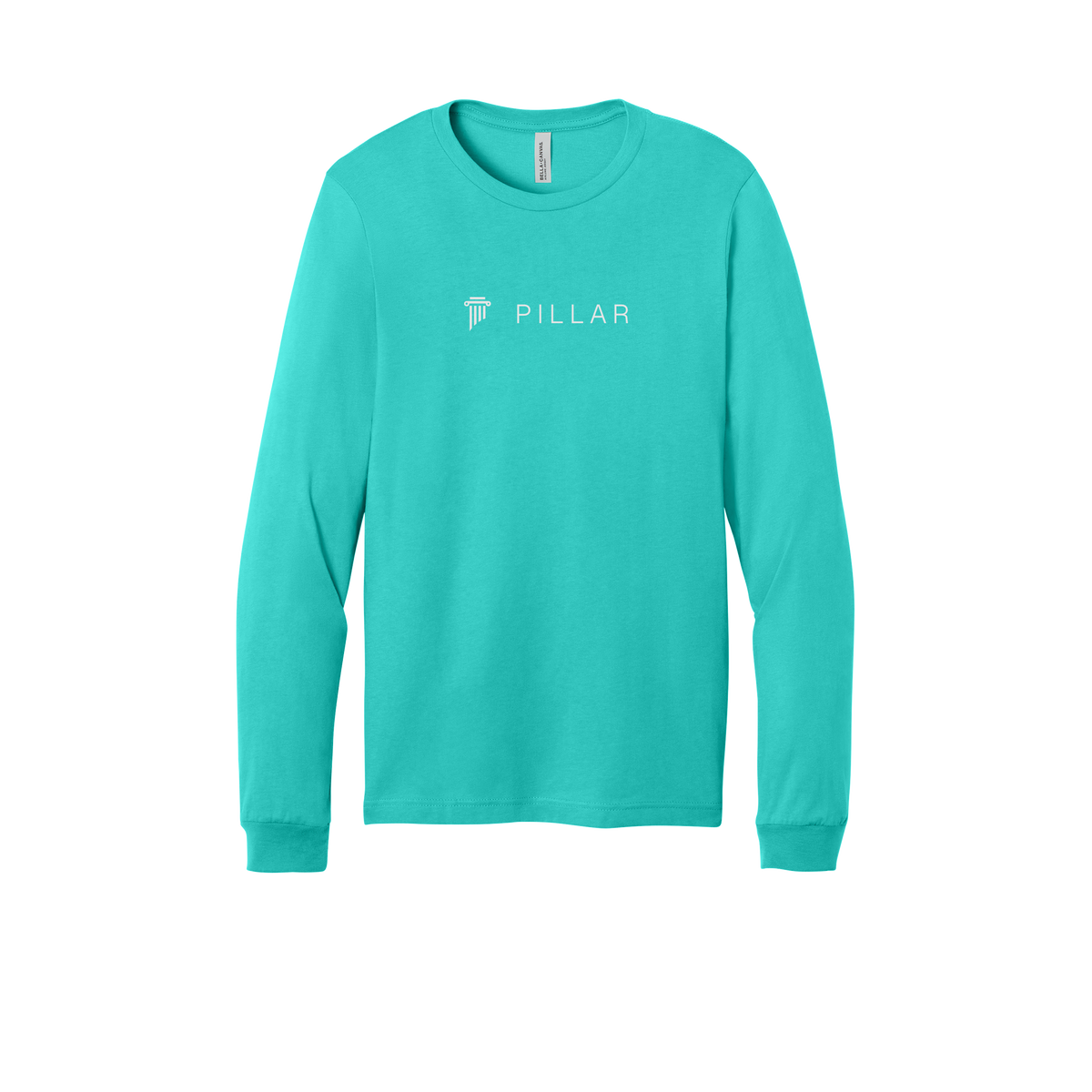 pillar-all-season-long-sleeve-tee-dtf-front-3501-teal-flat-front