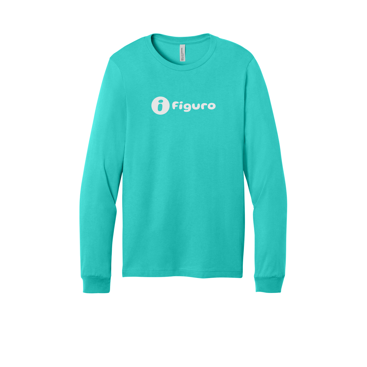getfiguro-all-season-long-sleeve-tee-dtf-front-3501-teal-flat-front