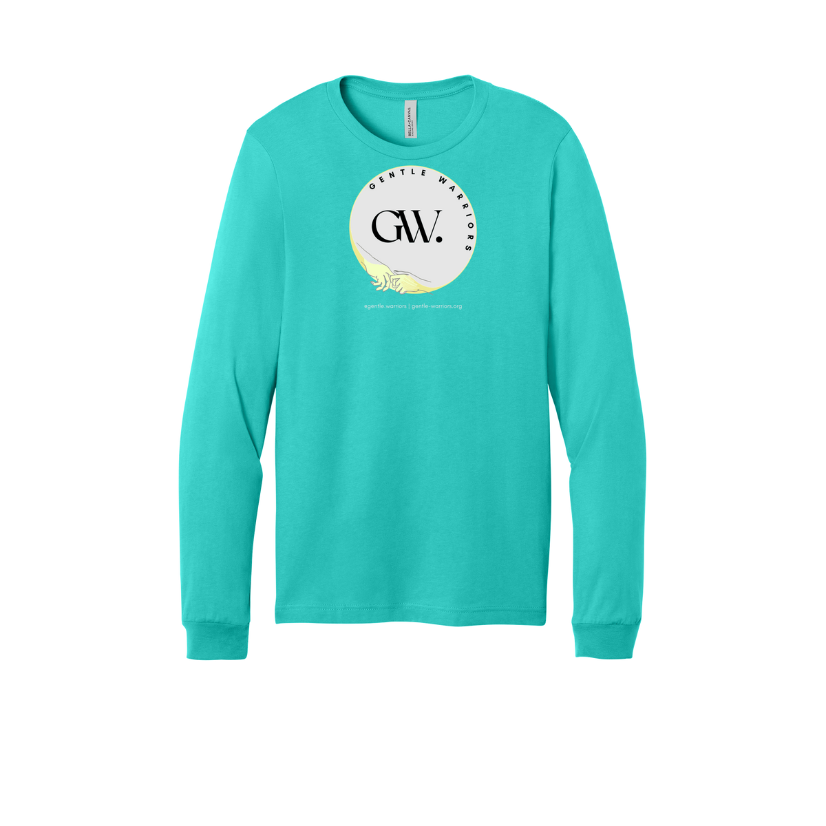gentle-warriors-all-season-long-sleeve-tee-dtf-front-3501-teal-flat-front