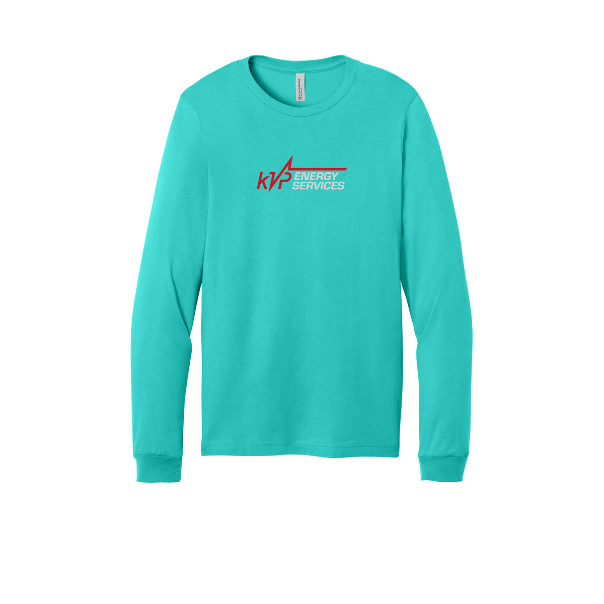 kvpenergy-all-season-long-sleeve-tee-dtf-front-3501-teal-flat-front