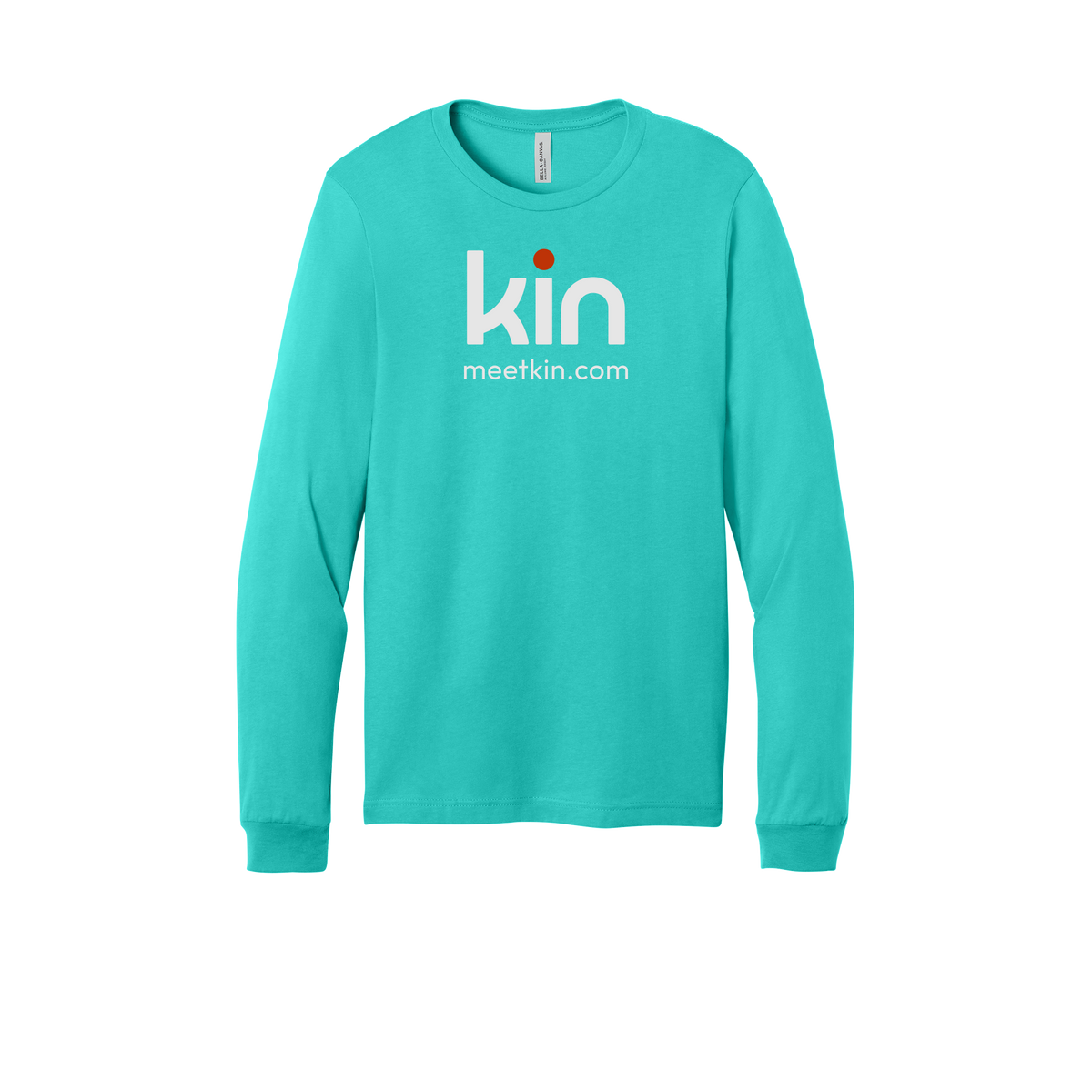 kin-all-season-long-sleeve-tee-dtf-front-3501-teal-flat-front