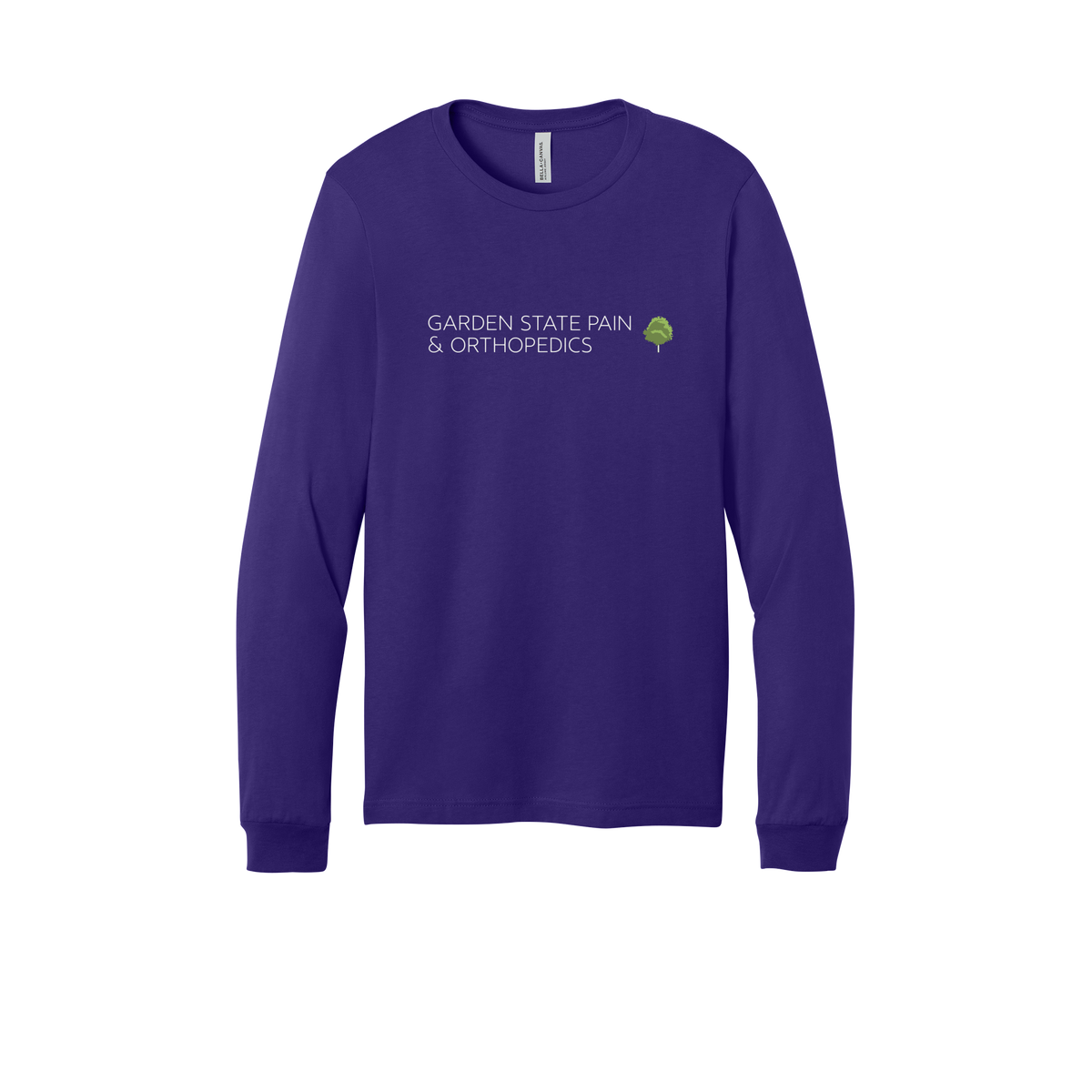 gardenstatepain-all-season-medical-long-sleeve-tee-dtf-front-3501-teampurple-flat-front
