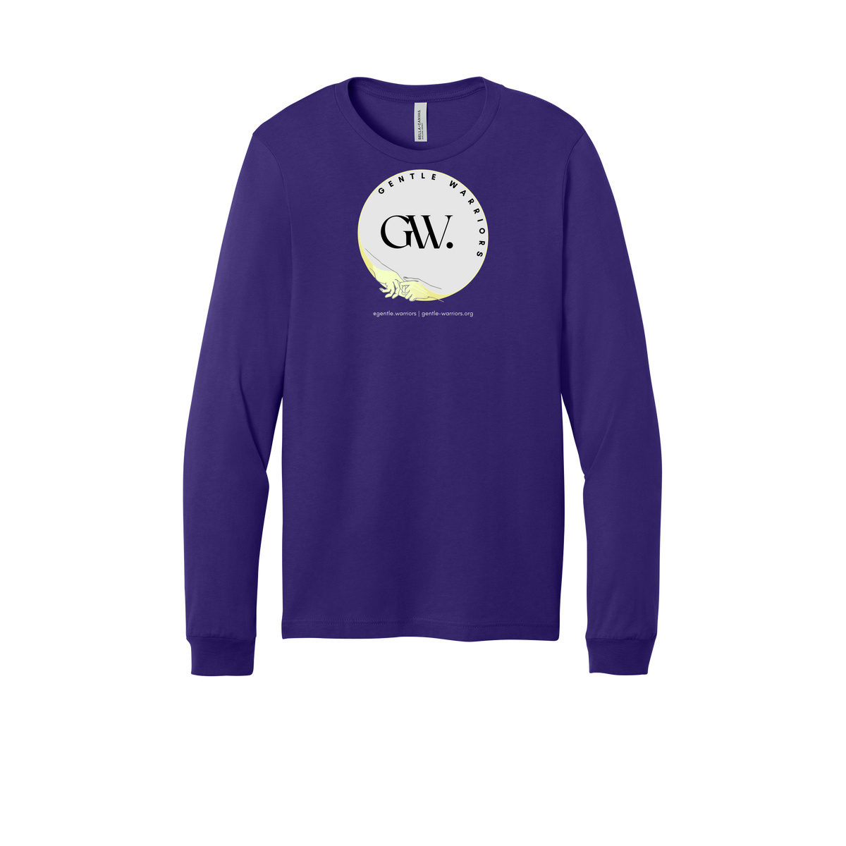 gentle-warriors-all-season-long-sleeve-tee-dtf-front-3501-teampurple-flat-front