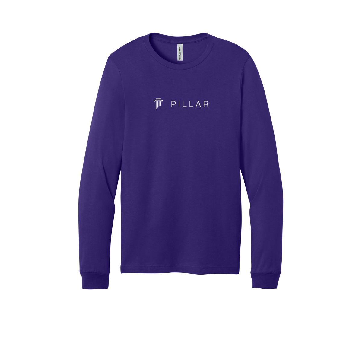 pillar-all-season-long-sleeve-tee-dtf-front-3501-teampurple-flat-front