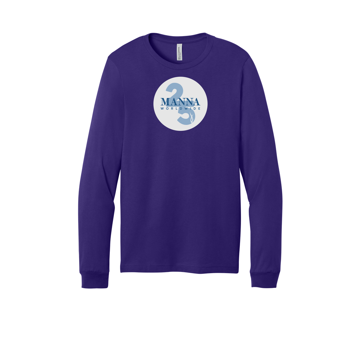 mannaworldwide-all-season-long-sleeve-tee-dtf-front-3501-teampurple-flat-front