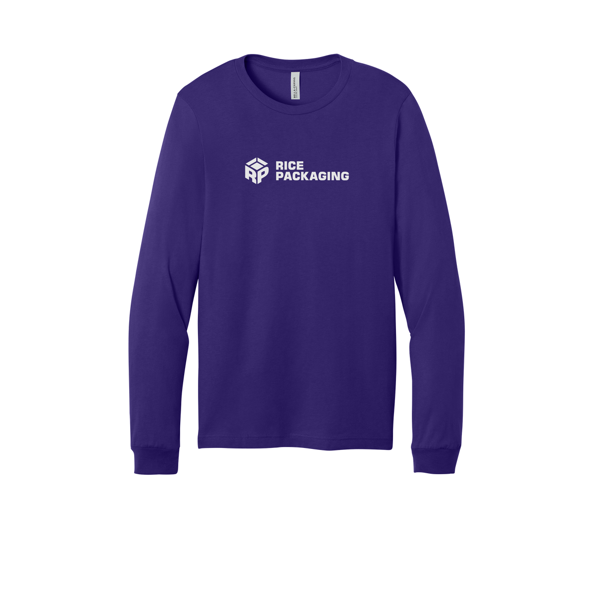 ricepackaging-all-season-long-sleeve-tee-dtf-front-3501-teampurple-flat-front