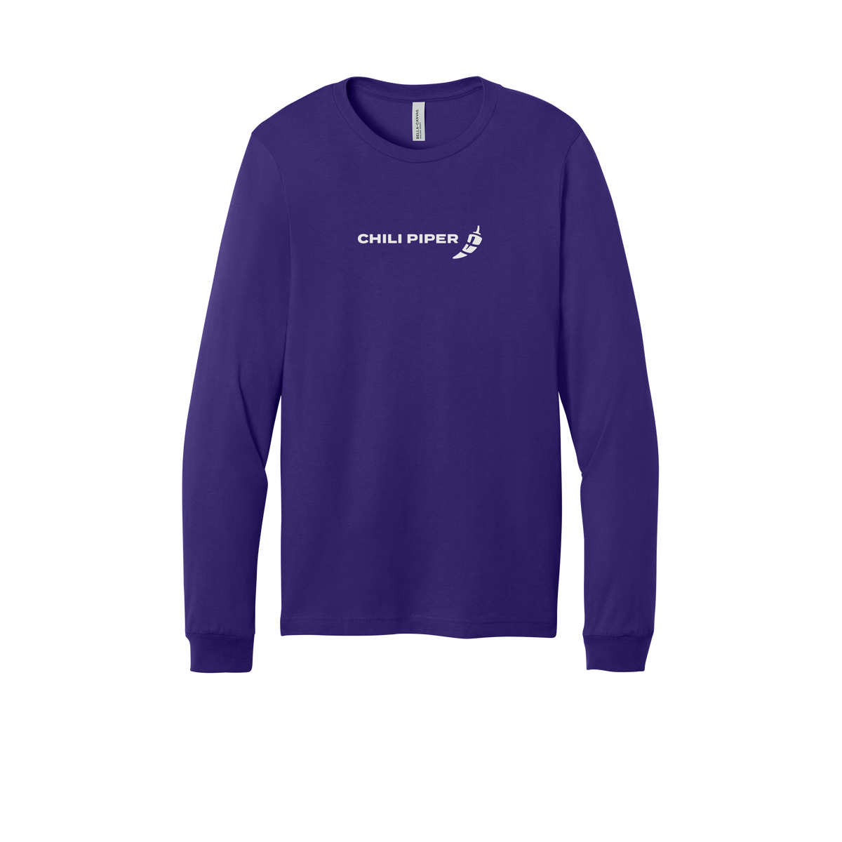chilipiper-all-season-long-sleeve-tee-dtf-front-3501-teampurple-flat-front