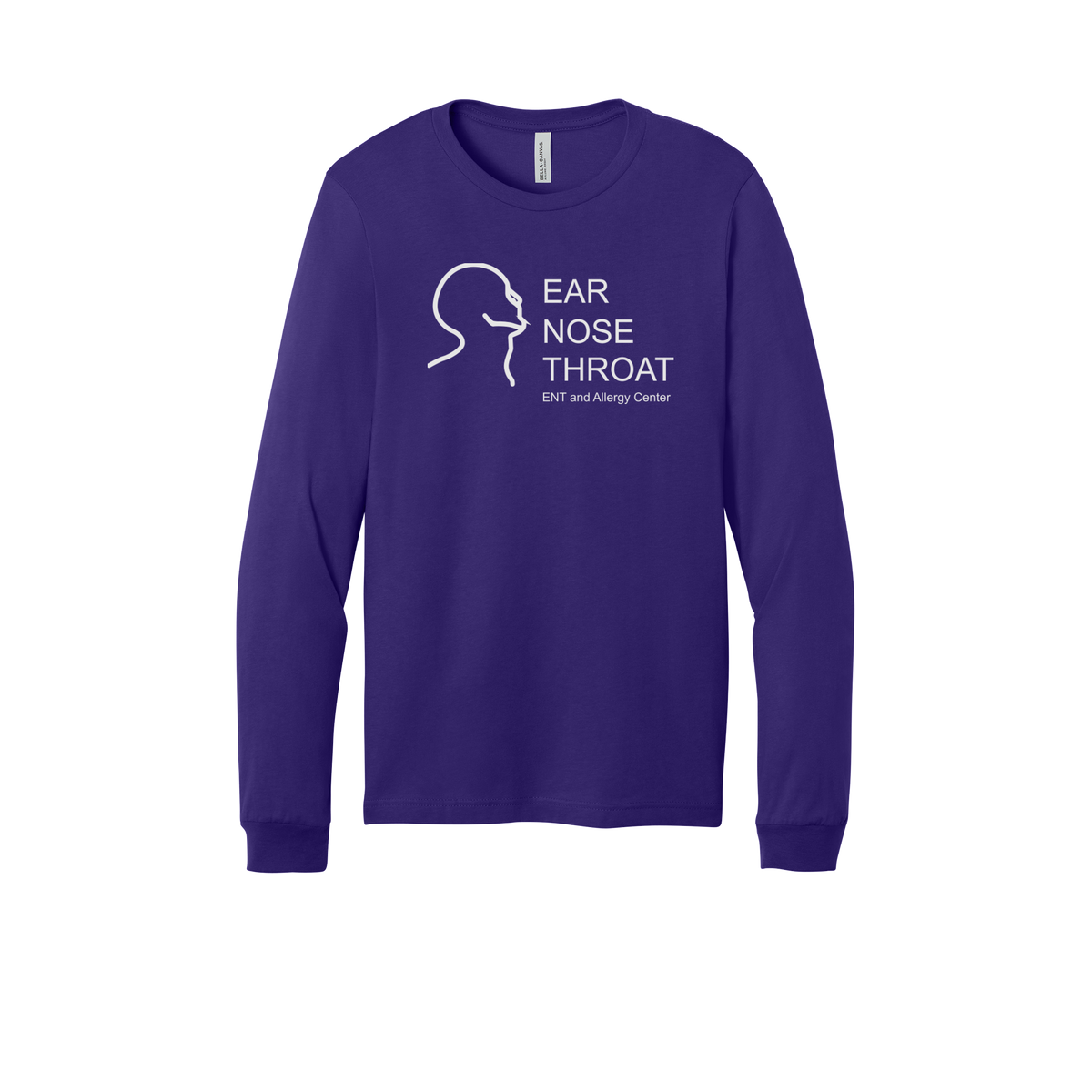 entnwa-all-season-medical-long-sleeve-tee-dtf-front-3501-teampurple-flat-front