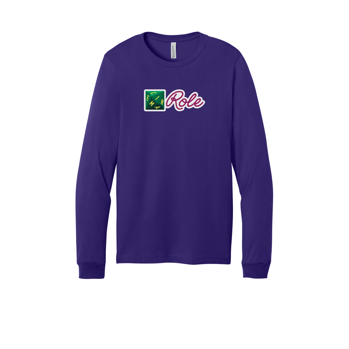 cinemarole-all-season-long-sleeve-tee-dtf-front-3501-teampurple-flat-front