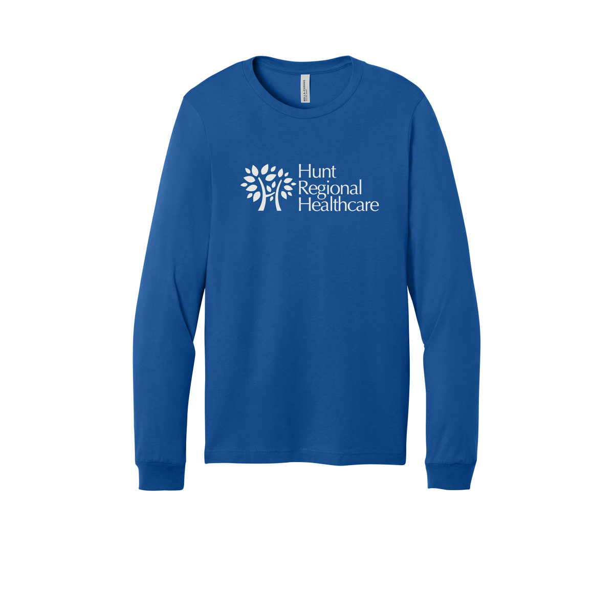 huntregional-all-season-medical-long-sleeve-tee-dtf-front-3501-trueroyal-flat-front