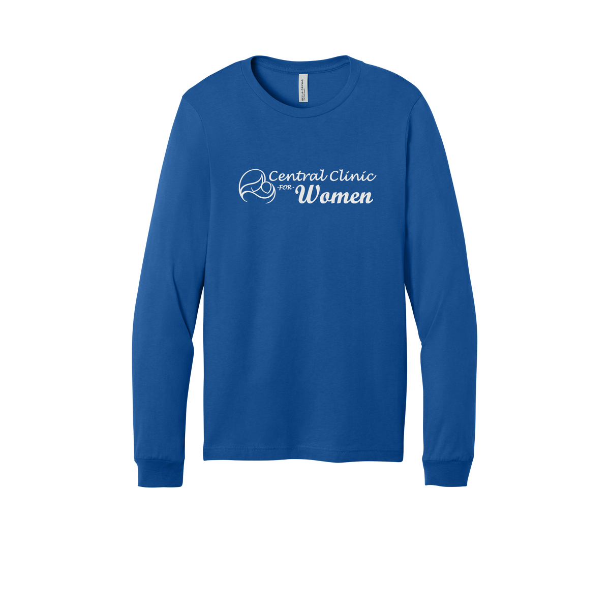 centralclinicforwomen-all-season-medical-long-sleeve-tee-dtf-front-3501-trueroyal-flat-front
