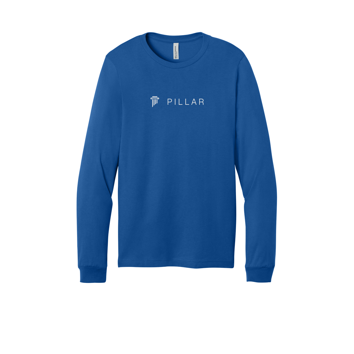pillar-all-season-long-sleeve-tee-dtf-front-3501-trueroyal-flat-front