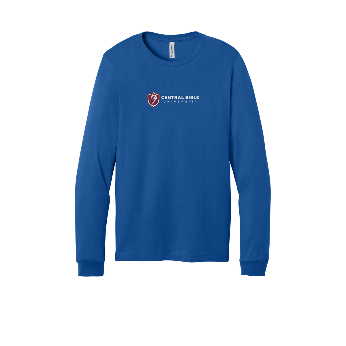 centralbible-all-season-long-sleeve-tee-dtf-front-3501-trueroyal-flat-front