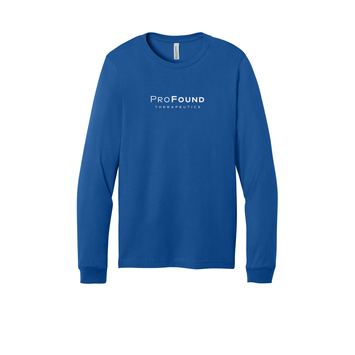 profoundtx-all-season-long-sleeve-tee-dtf-front-3501-trueroyal-flat-front