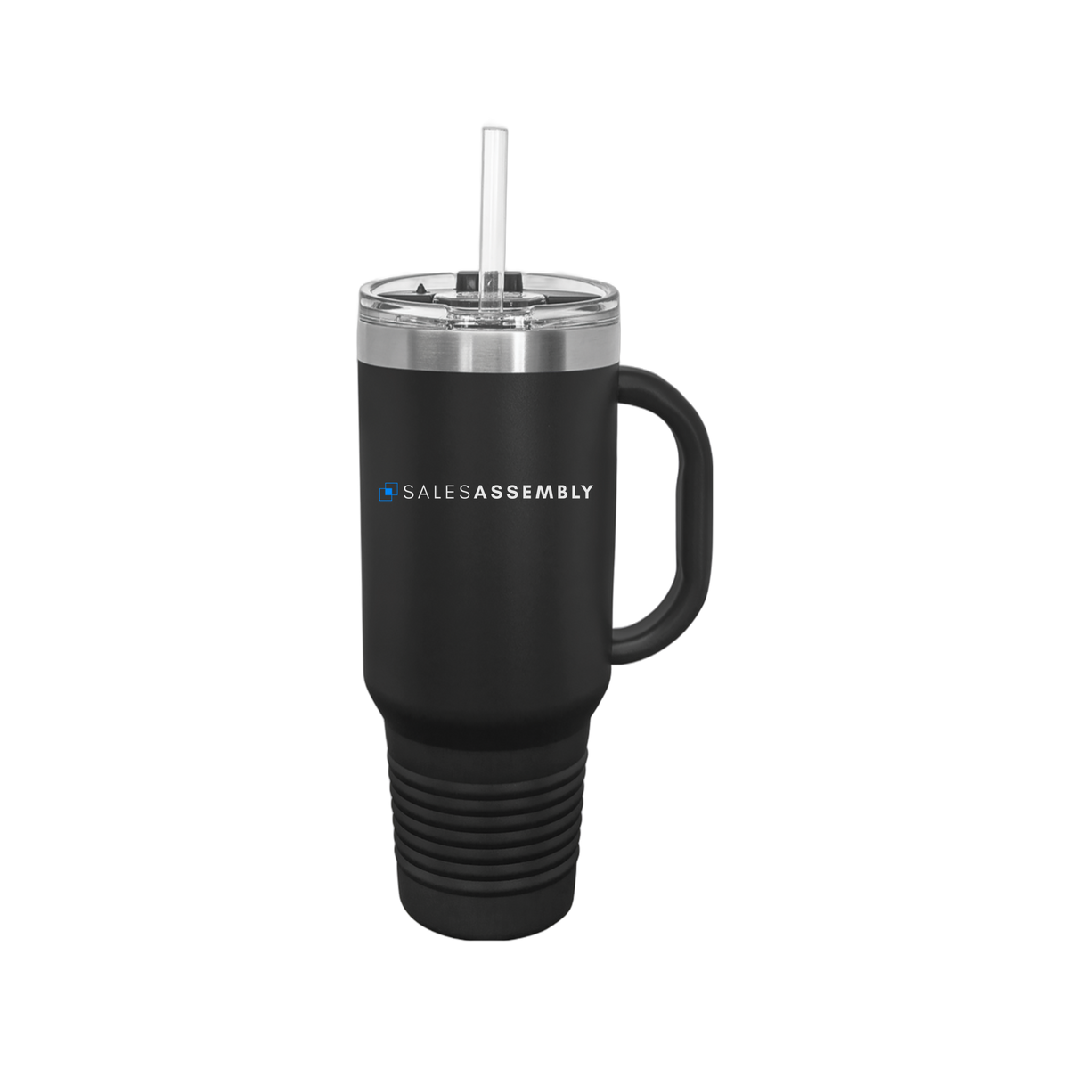salesassembly-travel-mug-40oz-uv-drinkwarefront-40ozTravelMug-black-flat-front