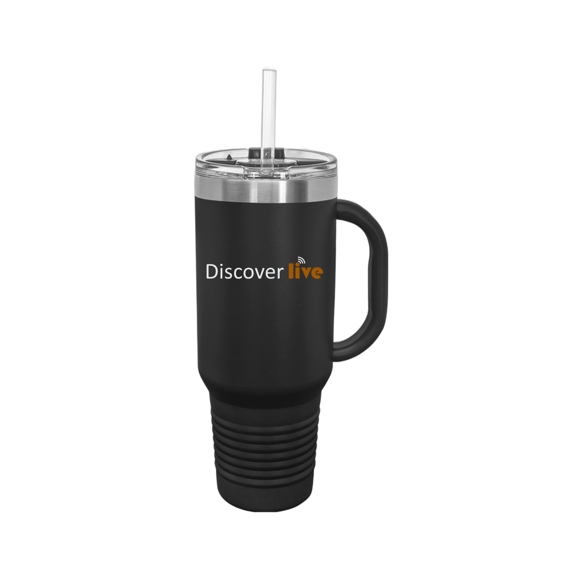 discover-travel-mug-40oz-uv-drinkwarefront-40ozTravelMug-black-flat-front