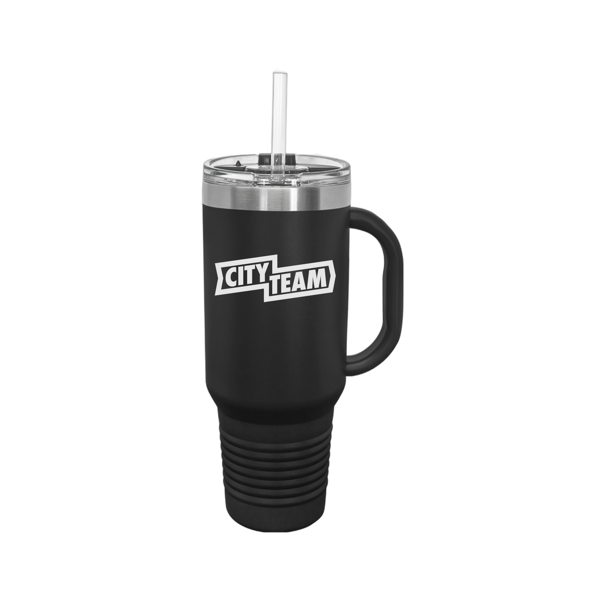 cityteam-travel-mug-40oz-uv-drinkwarefront-40ozTravelMug-black-flat-front
