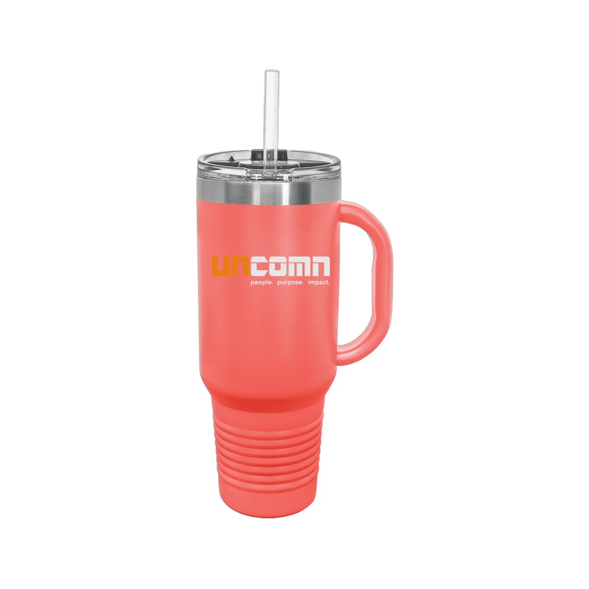 uncomn-travel-mug-40oz-uv-drinkwarefront-40ozTravelMug-coral-flat-front