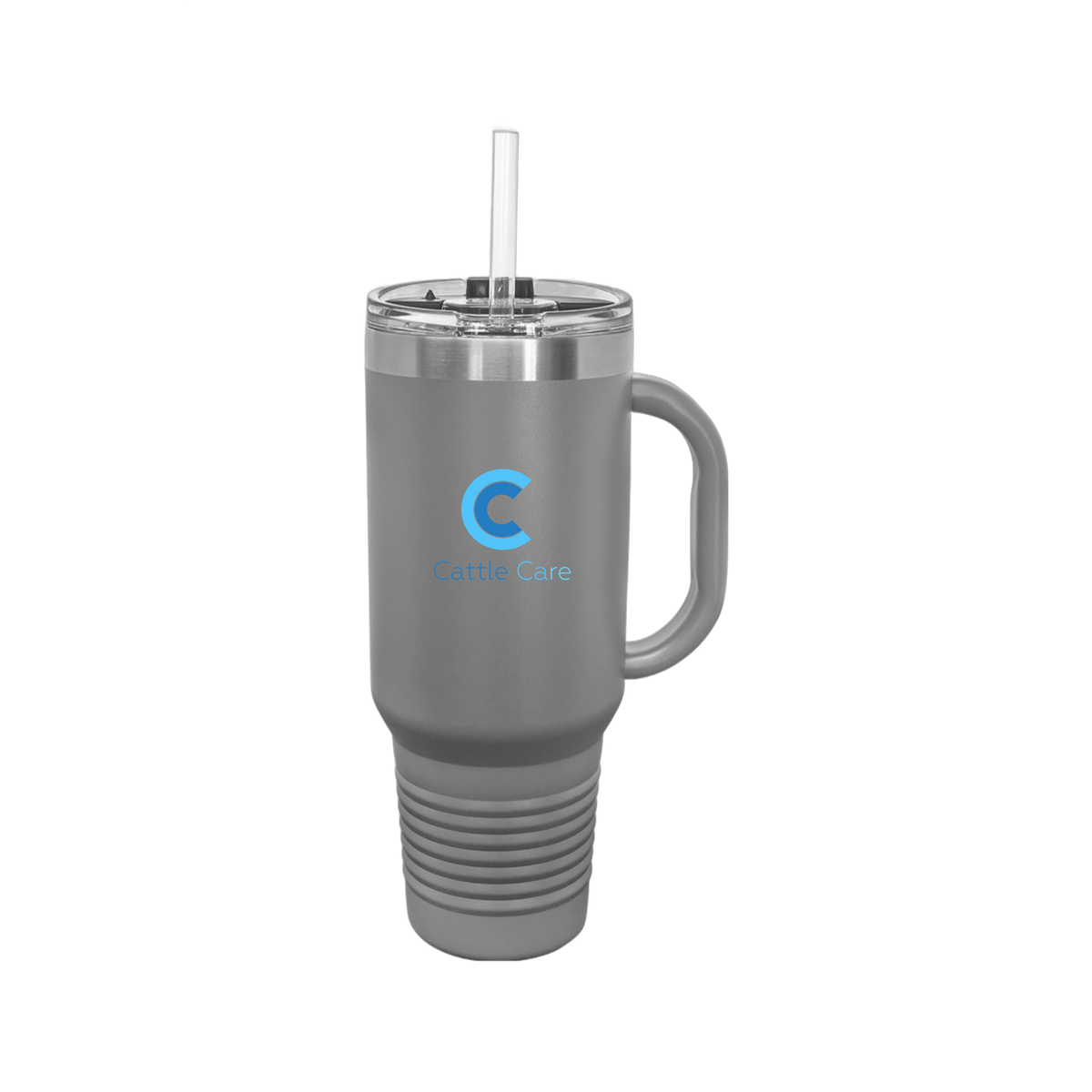 cattle-care-travel-mug-40oz-uv-drinkwarefront-40ozTravelMug-darkgray-flat-front
