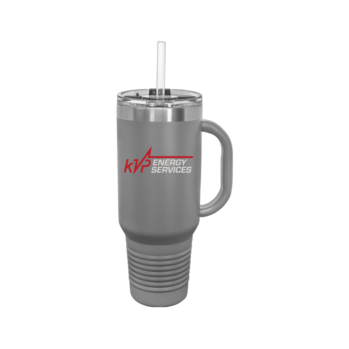 kvpenergy-travel-mug-40oz-uv-drinkwarefront-40ozTravelMug-darkgray-flat-front