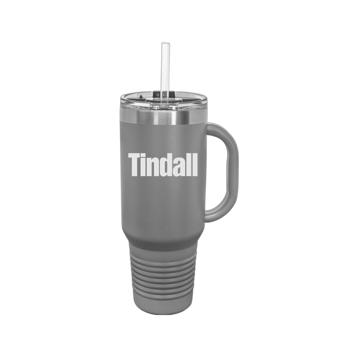 tindallcorp-travel-mug-40oz-uv-drinkwarefront-40ozTravelMug-darkgray-flat-front