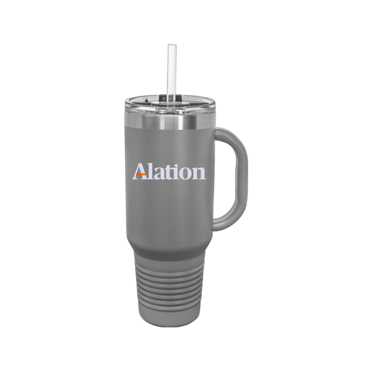 alation-travel-mug-40oz-uv-drinkwarefront-40ozTravelMug-darkgray-flat-front