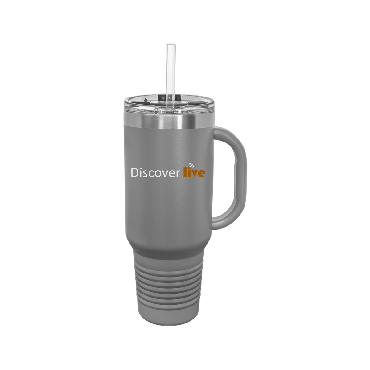discover-travel-mug-40oz-uv-drinkwarefront-40ozTravelMug-darkgray-flat-front
