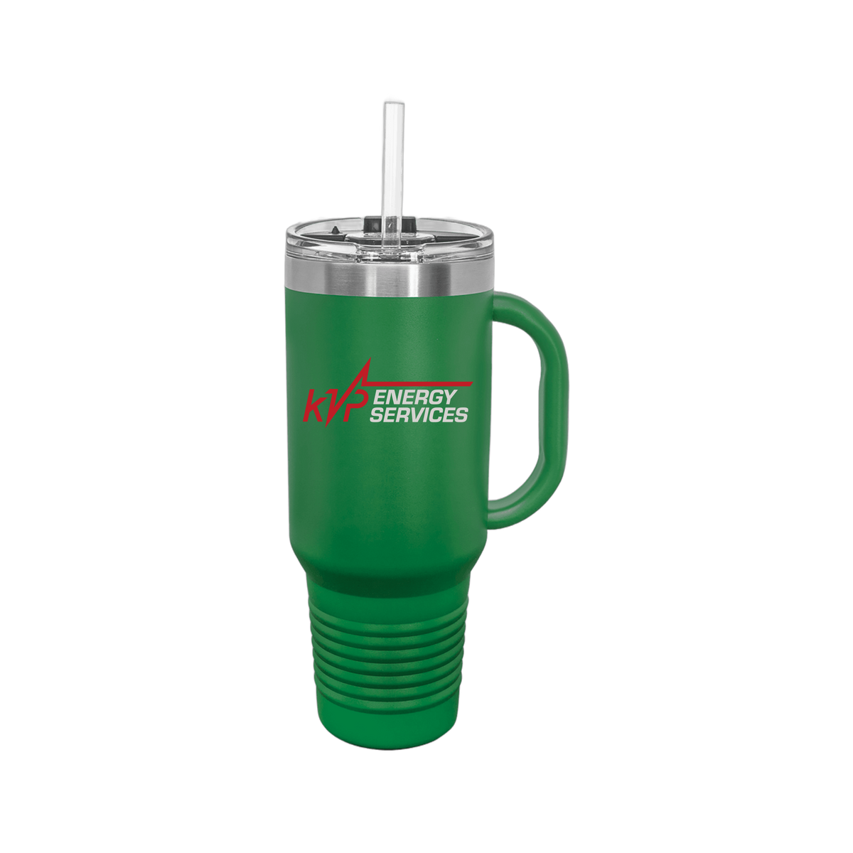 kvpenergy-travel-mug-40oz-uv-drinkwarefront-40ozTravelMug-green-flat-front