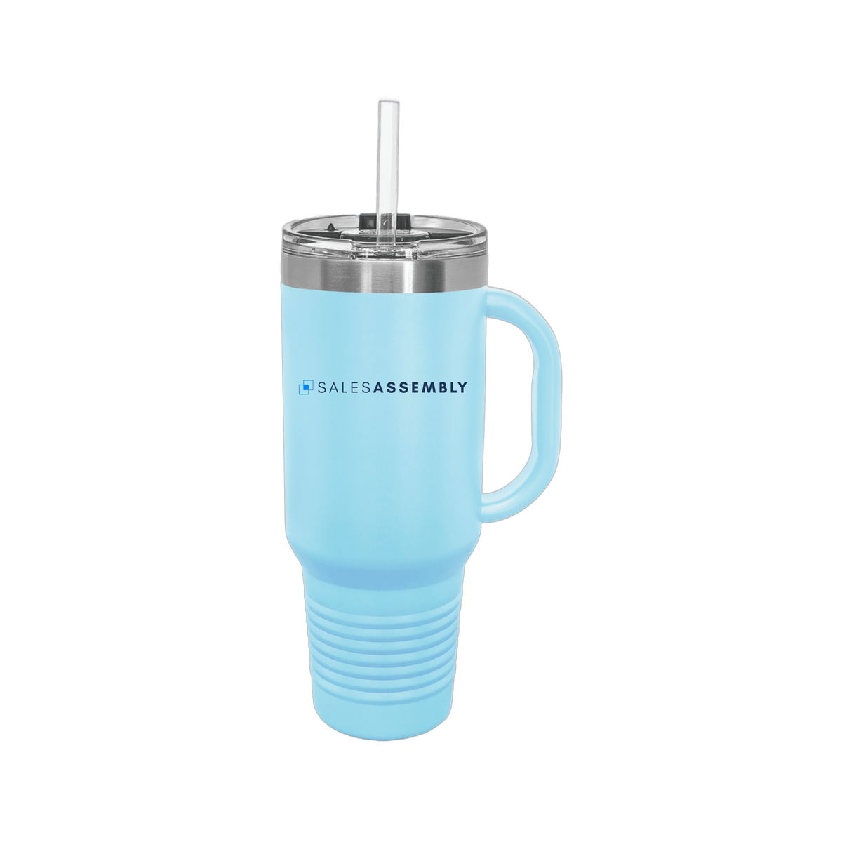 salesassembly-travel-mug-40oz-uv-drinkwarefront-40ozTravelMug-lightblue-flat-front