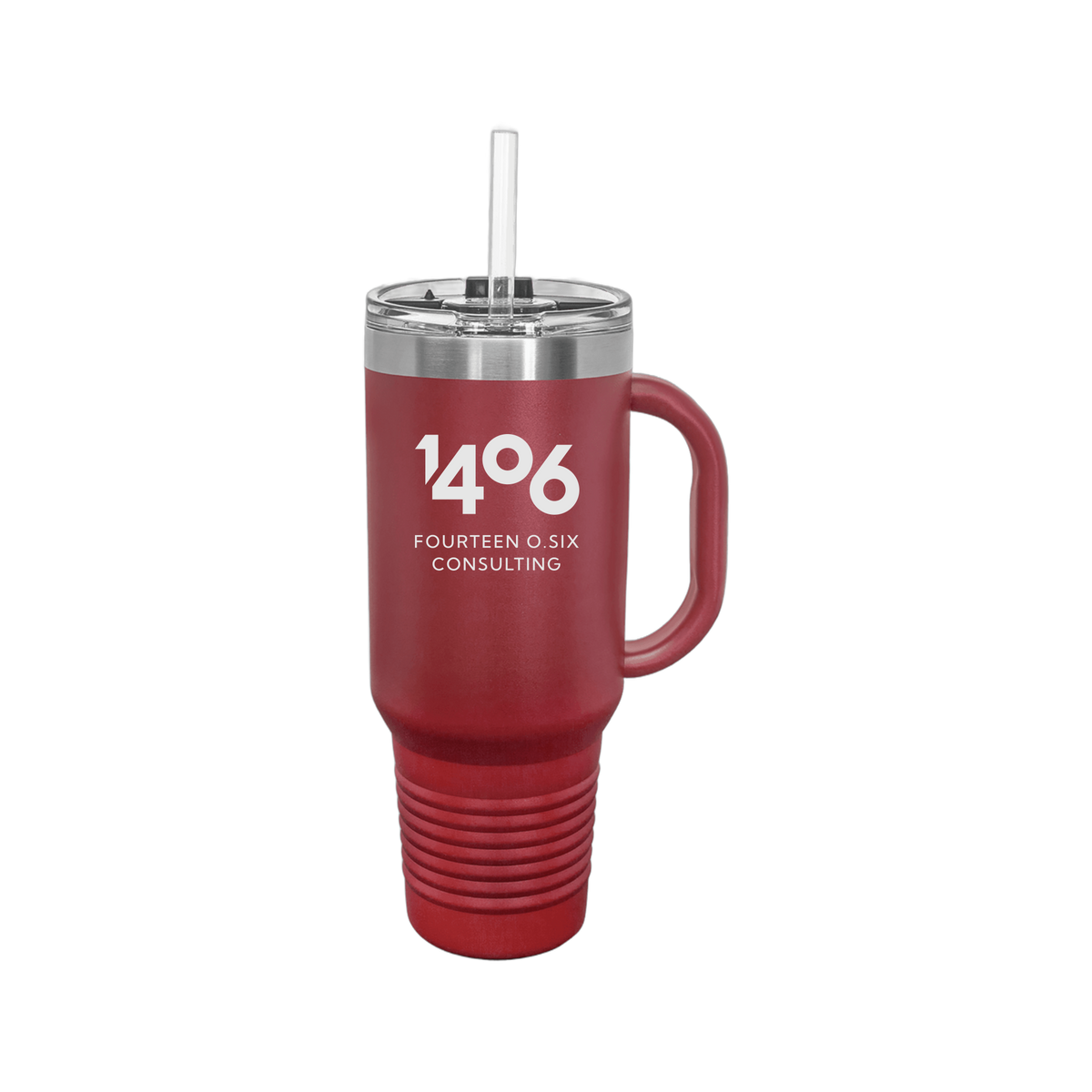 1406consulting-travel-mug-40oz-uv-drinkwarefront-40ozTravelMug-maroon-flat-front