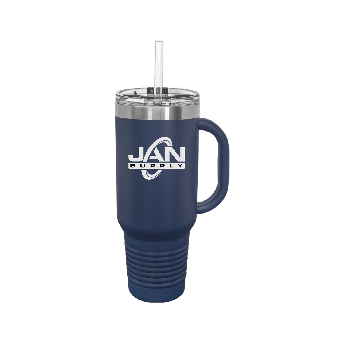 jan-pro-travel-mug-40oz-uv-drinkwarefront-40ozTravelMug-navyblue-flat-front