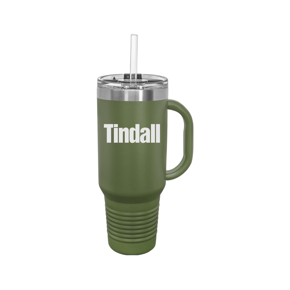 tindallcorp-travel-mug-40oz-uv-drinkwarefront-40ozTravelMug-olivegreen-flat-front