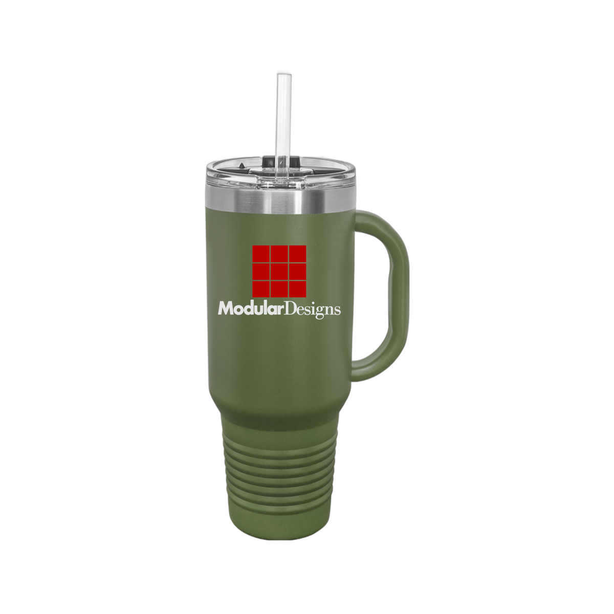 modulardesignsflooring-travel-mug-40oz-uv-drinkwarefront-40ozTravelMug-olivegreen-flat-front