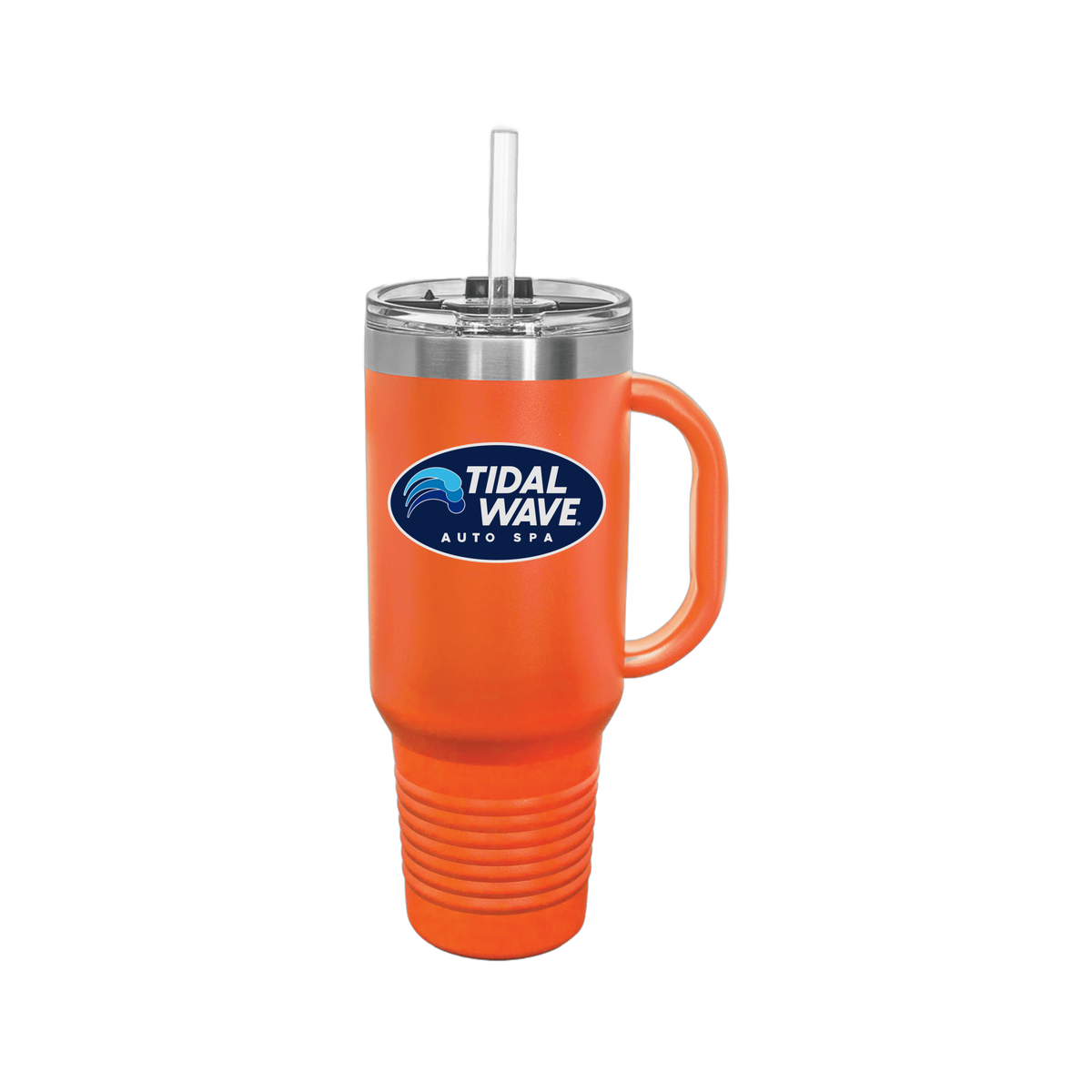 tidalwaveautospa-travel-mug-40oz-uv-drinkwarefront-40ozTravelMug-orange-flat-front