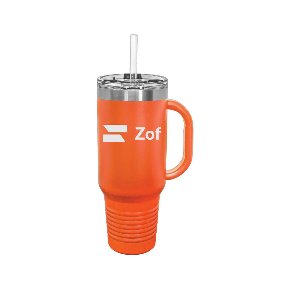 zof-travel-mug-40oz-uv-drinkwarefront-40ozTravelMug-orange-flat-front