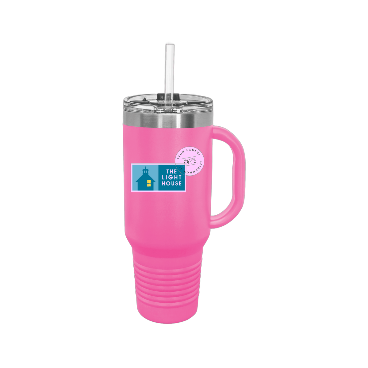 lhcampus-travel-mug-40oz-uv-drinkwarefront-40ozTravelMug-pink-flat-front