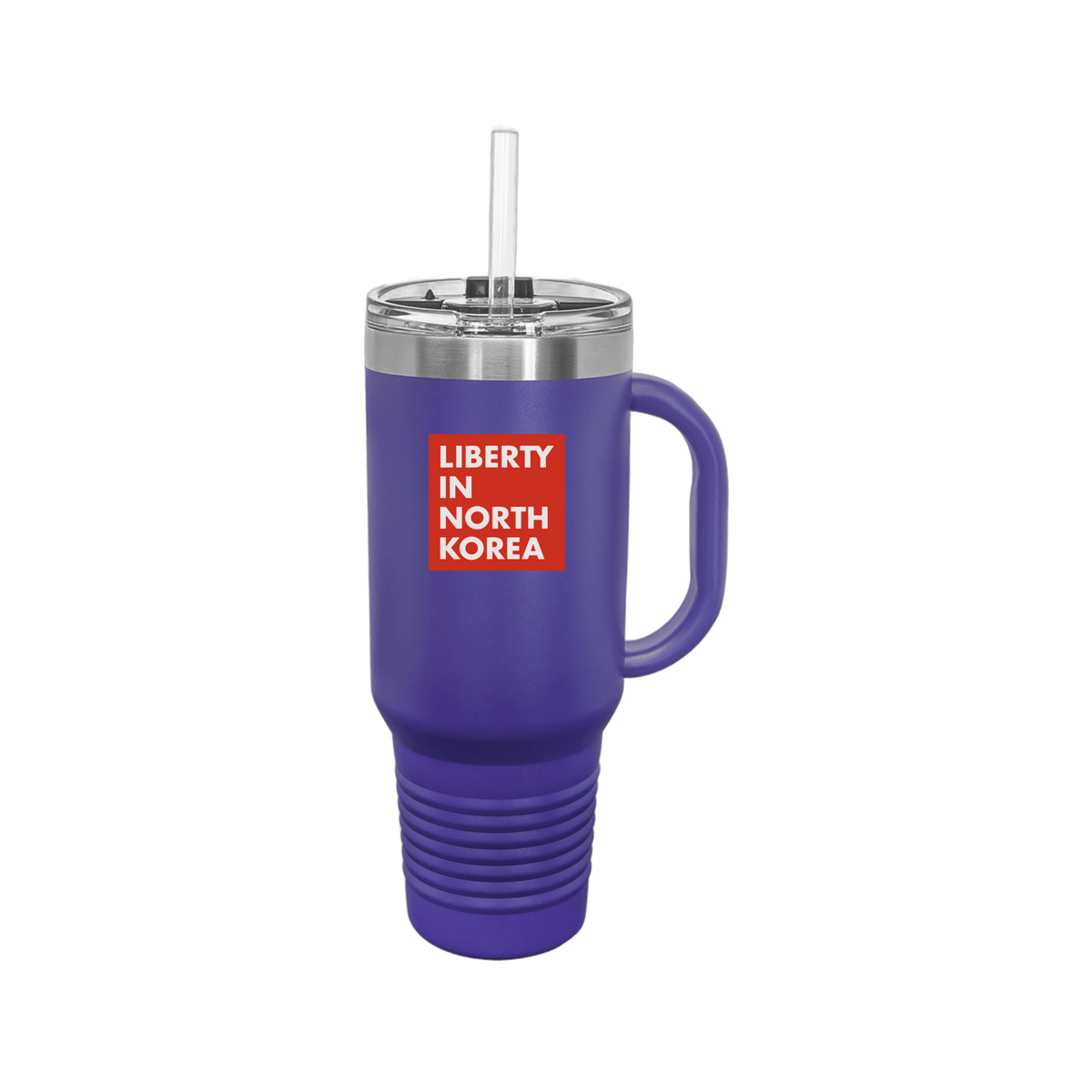 libertyinnorthkorea-travel-mug-40oz-uv-drinkwarefront-40ozTravelMug-purple-flat-front