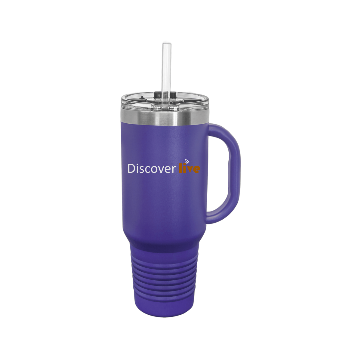 discover-travel-mug-40oz-uv-drinkwarefront-40ozTravelMug-purple-flat-front